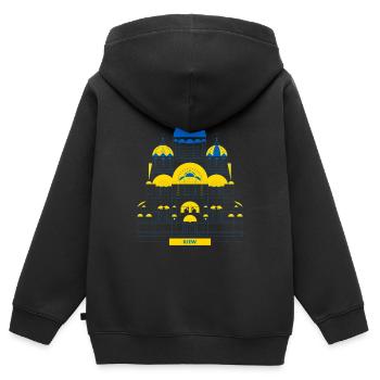 Kiew St. Vladimir's Cathedral - Kinder Premium Organic Zip Hoodie - Schwarz - Hinten - AI Model Kid Male (0cm)