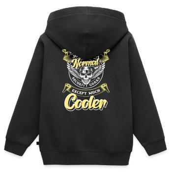 Service de sécurité de la profession d’agent de sécurité - Sweat Premium à capuche zippé enfant bio - noir - Dos - AI Model Kid Male (0cm)