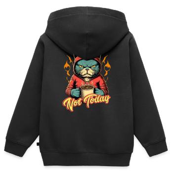 Hangover in Morning Mode Not Today - Kids Premium Organic Zip-up Hoodie - black - Back - AI Model Kid Male (0cm)