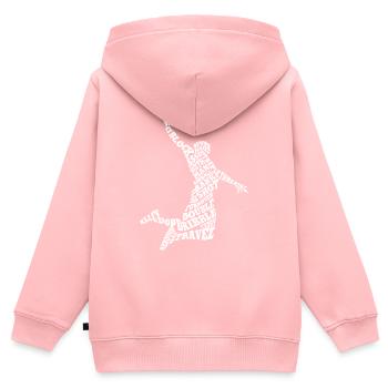 Basketball Retro Team Player Slam Dunk Vintage - Sweat Premium à capuche zippé enfant bio - rose - Dos - AI Model Kid Female (0cm)