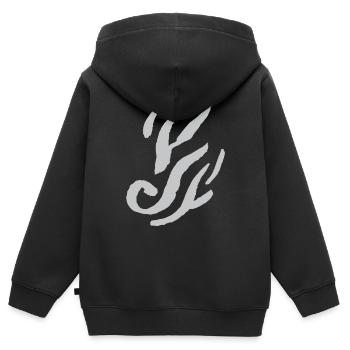 Flamme Ornament - Kinder Premium Organic Zip Hoodie - Schwarz - Hinten - AI Model Kid Male (0cm)
