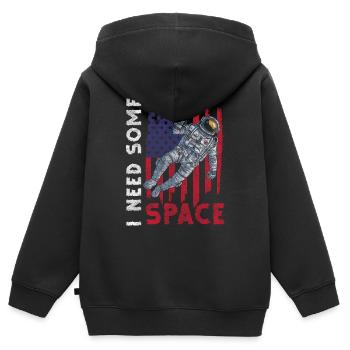 Weltall Astronomie Kosmos - Kinder Premium Organic Zip Hoodie - Schwarz - Hinten - AI Model Kid Male (0cm)