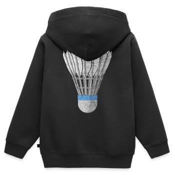 Volant - Sweat Premium à capuche zippé enfant bio - noir - Dos - AI Model Kid Male (0cm)