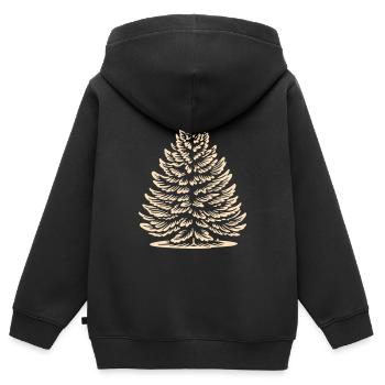 Meilleurs vœux Épinette - Sweat Premium à capuche zippé enfant bio - noir - Dos - AI Model Kid Male (0cm)