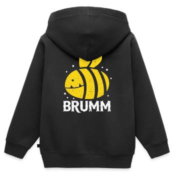 Brumm Biene Summ Bienenflüsterer Bienenvater Imker - Kinder Premium Organic Zip Hoodie - Schwarz - Hinten - AI Model Kid Male (0cm)