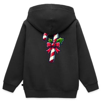 Zuckerstange - Kinder Premium Organic Zip Hoodie - Schwarz - Hinten - AI Model Kid Male (0cm)
