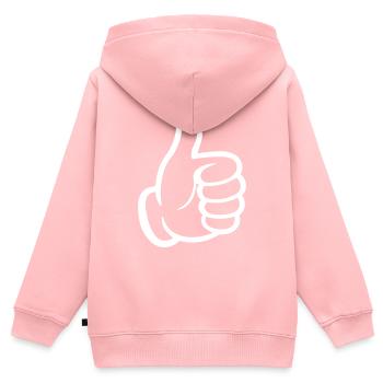 comme main - Sweat Premium à capuche zippé enfant bio - rose - Dos - AI Model Kid Female (0cm)
