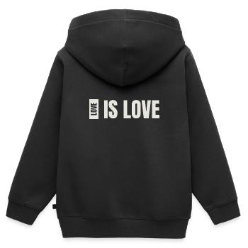 love is love - Kinder Premium Organic Zip Hoodie - Schwarz - Hinten - AI Model Kid Male (0cm)