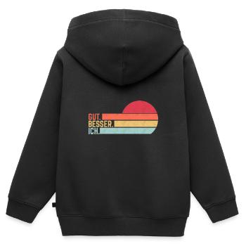 Gut Besser Ich - Kinder Premium Organic Zip Hoodie - Schwarz - Hinten - AI Model Kid Male (0cm)