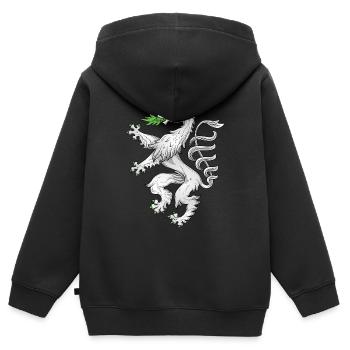 Steiermark - Kinder Premium Organic Zip Hoodie - Schwarz - Hinten - AI Model Kid Male (0cm)
