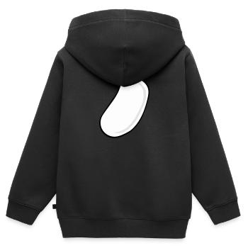 haricot - Sweat Premium à capuche zippé enfant bio - noir - Dos - AI Model Kid Male (0cm)