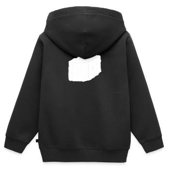 Zucker - Kinder Premium Organic Zip Hoodie - Schwarz - Hinten - AI Model Kid Male (0cm)