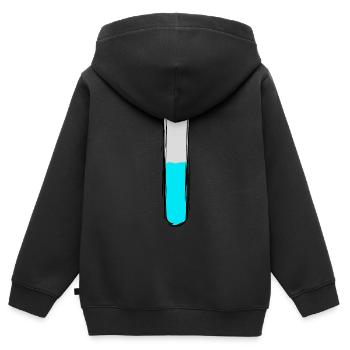 Tube à essai - Sweat Premium à capuche zippé enfant bio - noir - Dos - AI Model Kid Male (0cm)