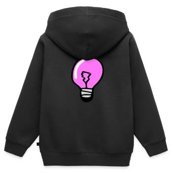 Ampoule - Sweat Premium à capuche zippé enfant bio - noir - Dos - AI Model Kid Male (0cm)