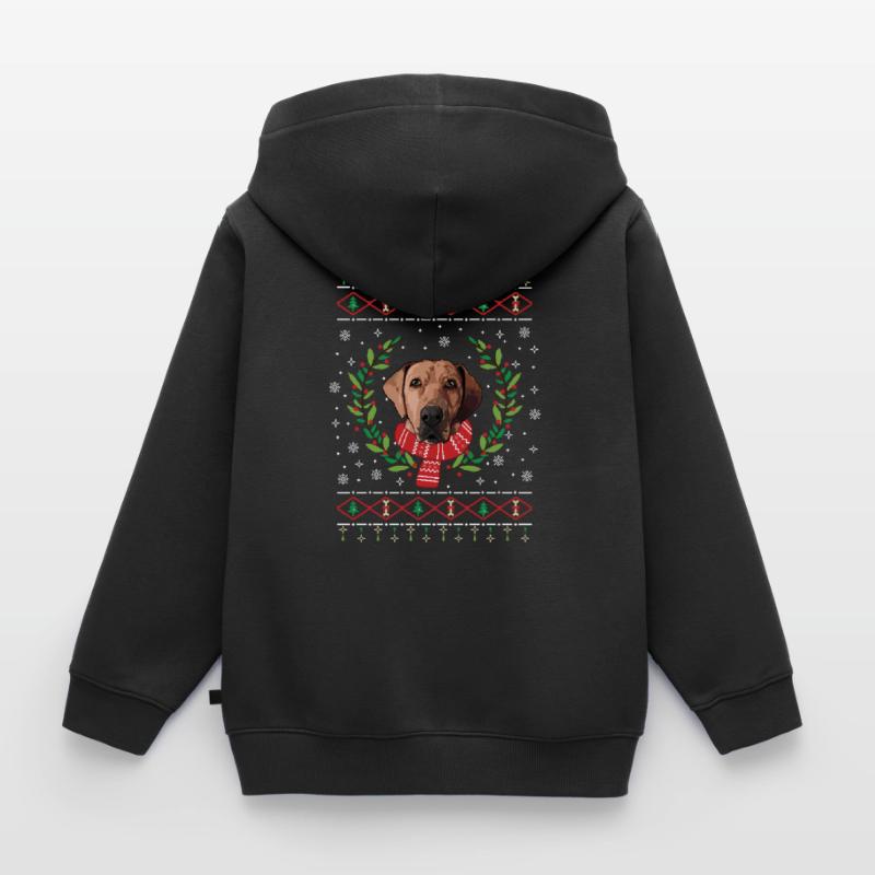 Broholmer Weihnachtspullover - Geschenk Kinder Premium Organic Zip Hoodie