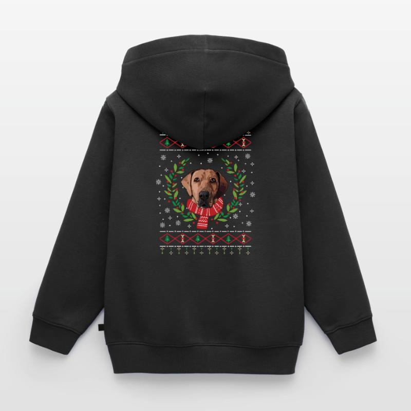 Broholmer Weihnachtspullover - Geschenk Kinder Premium Organic Zip Hoodie