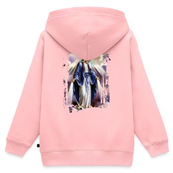 Holly Mary Maria Madonna Mariana Virgin Mary - Kids Premium Organic Zip-up Hoodie - rose - Back - AI Model Kid Female (0cm)