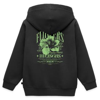 Hibiskusblüte Hibiskus Blume - Kinder Premium Organic Zip Hoodie - Schwarz - Hinten - AI Model Kid Male (0cm)