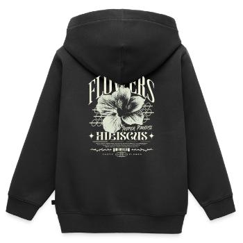 Hibiskusblüte Hibiskus Blume - Kinder Premium Organic Zip Hoodie - Schwarz - Hinten - AI Model Kid Male (0cm)