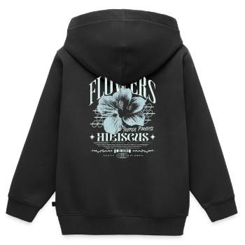 Hibiskusblüte Hibiskus Blume - Kinder Premium Organic Zip Hoodie - Schwarz - Hinten - AI Model Kid Male (0cm)