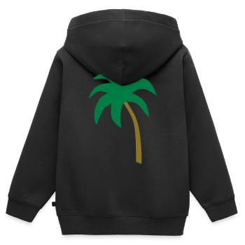 palme - Kinder Premium Organic Zip Hoodie - Schwarz - Hinten - AI Model Kid Male (0cm)