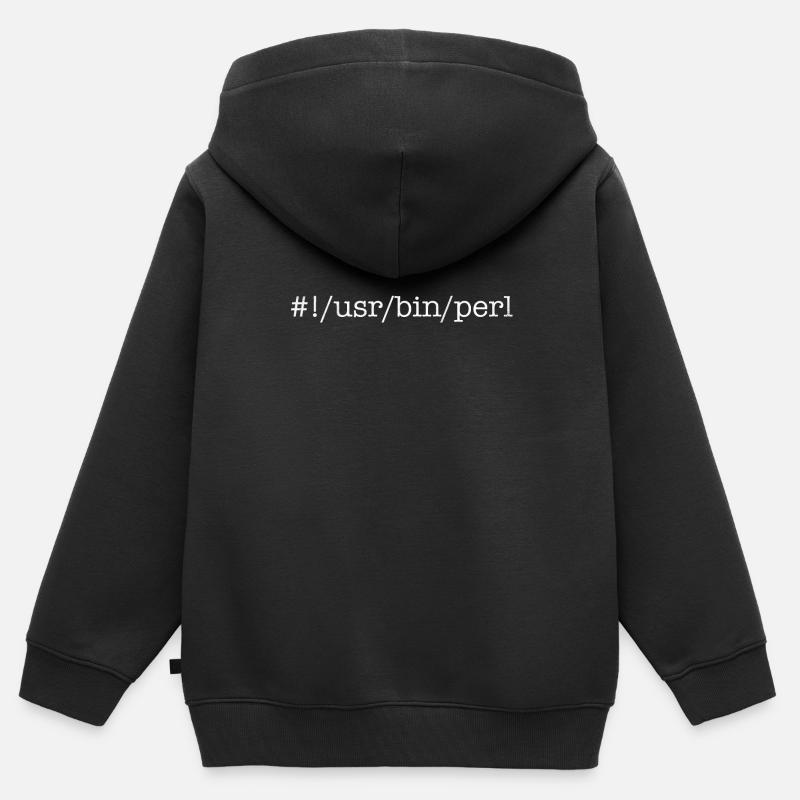perl - Kinder Premium Organic Zip Hoodie - Schwarz