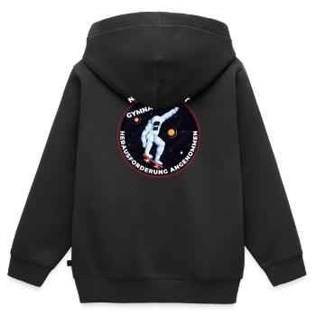 Nächster halt Gymnasium Bye Bye Grundschule - Kinder Premium Organic Zip Hoodie - Schwarz - Hinten - AI Model Kid Male (0cm)