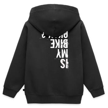 Is my Bike Okay? Mountainbike Fahrrad MTB Fahrer - Kinder Premium Organic Zip Hoodie - Schwarz - Hinten - AI Model Kid Male (0cm)