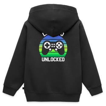 10th Birthday Boys, 10 Years Old, 10th Birthday - Kids Premium Organic Zip-up Hoodie - black - Back - AI Model Kid Male (0cm)
