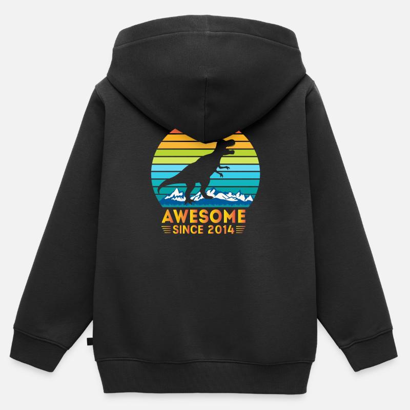 Awesome Since 2014 - Sweat Premium à capuche zippé enfant bio - noir