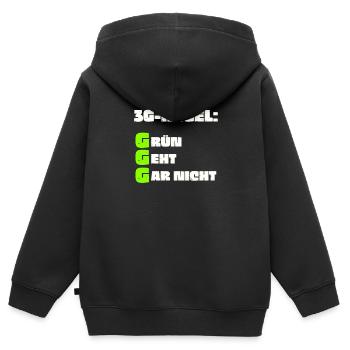 Politik Freiheit Grüne Sozialismus wählen lustig - Kinder Premium Organic Zip Hoodie - Schwarz - Hinten - AI Model Kid Male (0cm)