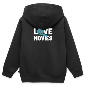 Kino Film filmrolle fernsehen filmstar retro - Kinder Premium Organic Zip Hoodie - Schwarz - Hinten - AI Model Kid Male (0cm)