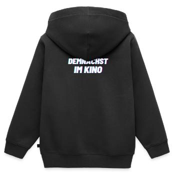 Kino Film filmrolle fernsehen filmstar retro - Kinder Premium Organic Zip Hoodie - Schwarz - Hinten - AI Model Kid Male (0cm)