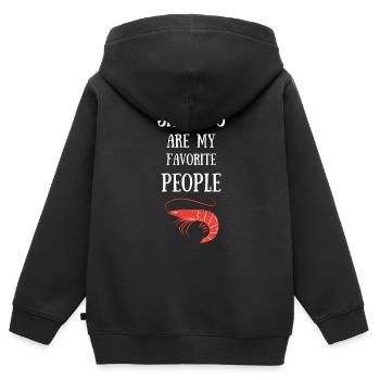 Garnelen shrimp aquarium krebs tier - Kinder Premium Organic Zip Hoodie - Schwarz - Hinten - AI Model Kid Male (0cm)