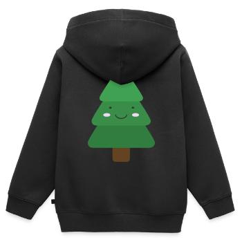 Süße Tanne - Kinder Premium Organic Zip Hoodie - Schwarz - Hinten - AI Model Kid Male (0cm)