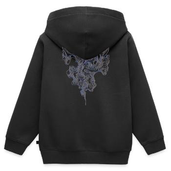 Smoke Style - Kids Premium Organic Zip-up Hoodie - black - Back - AI Model Kid Male (0cm)