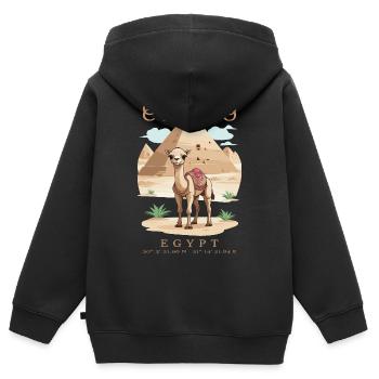 Cairo Egypt - Kids Premium Organic Zip-up Hoodie - black - Back - AI Model Kid Male (0cm)