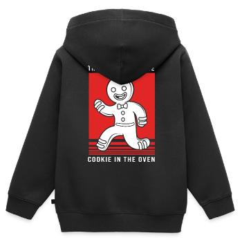 Futurs papas, futurs pères - Sweat Premium à capuche zippé enfant bio - noir - Dos - AI Model Kid Male (0cm)