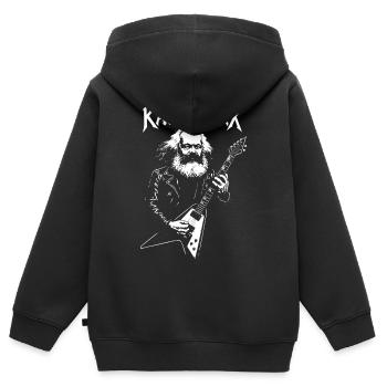 Philosopher Karl Marx Rock Portrait - Kids Premium Organic Zip-up Hoodie - black - Back - AI Model Kid Male (0cm)