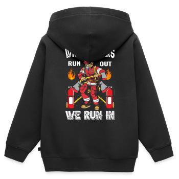 Fire brigade - Kids Premium Organic Zip-up Hoodie - black - Back - AI Model Kid Male (0cm)