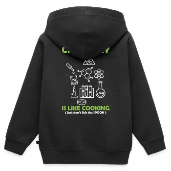 Chemielehrer Chemie Chemiker - Kinder Premium Organic Zip Hoodie - Schwarz - Hinten - AI Model Kid Male (0cm)