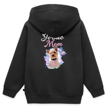 Yorkshire Terrier, Yorkie, Yorkshire,yorkie mom - Kinder Premium Organic Zip Hoodie - Schwarz - Hinten - AI Model Kid Male (0cm)