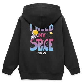 NASA I Need My Space Witziger Spruch - Kinder Premium Organic Zip Hoodie - Schwarz - Hinten - AI Model Kid Male (0cm)