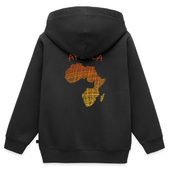 Afrika Madagaskar Africa Afrika - Kinder Premium Organic Zip Hoodie - Schwarz - Hinten - AI Model Kid Male (0cm)