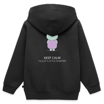 Kleines Monster - Kleines Monster - Kinder Premium Organic Zip Hoodie - Schwarz - Hinten - AI Model Kid Male (0cm)