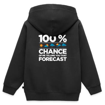 Tornade - Sweat Premium à capuche zippé enfant bio - noir - Dos - AI Model Kid Male (0cm)