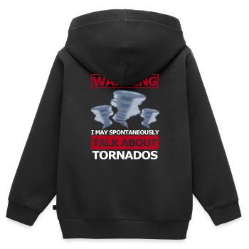 Tornado - Kinder Premium Organic Zip Hoodie - Schwarz - Hinten - AI Model Kid Male (0cm)