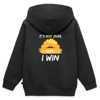 Boxer Boxing Challenger Ambition Positive - Sweat Premium à capuche zippé enfant bio - noir - Dos - AI Model Kid Male (0cm)