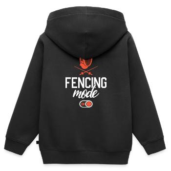 Fechter Fencing Fechtsport Fencer Fechten - Kinder Premium Organic Zip Hoodie - Schwarz - Hinten - AI Model Kid Male (0cm)