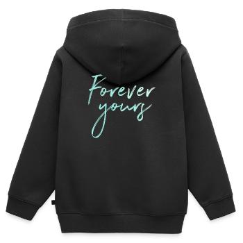 Forever Young Girl Power Woman Königin - Kinder Premium Organic Zip Hoodie - Schwarz - Hinten - AI Model Kid Male (0cm)